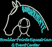 Boulder Pointe Equestrian & Event Center logo featuring a horse head.