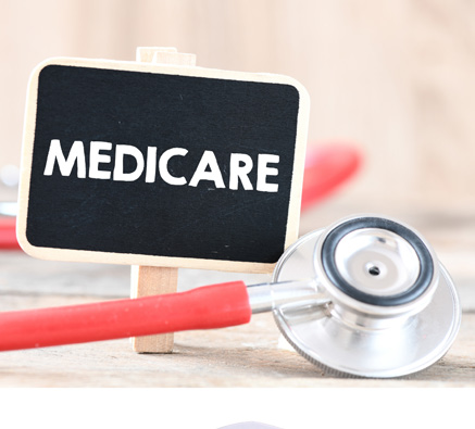 Medicare card and stethoscope