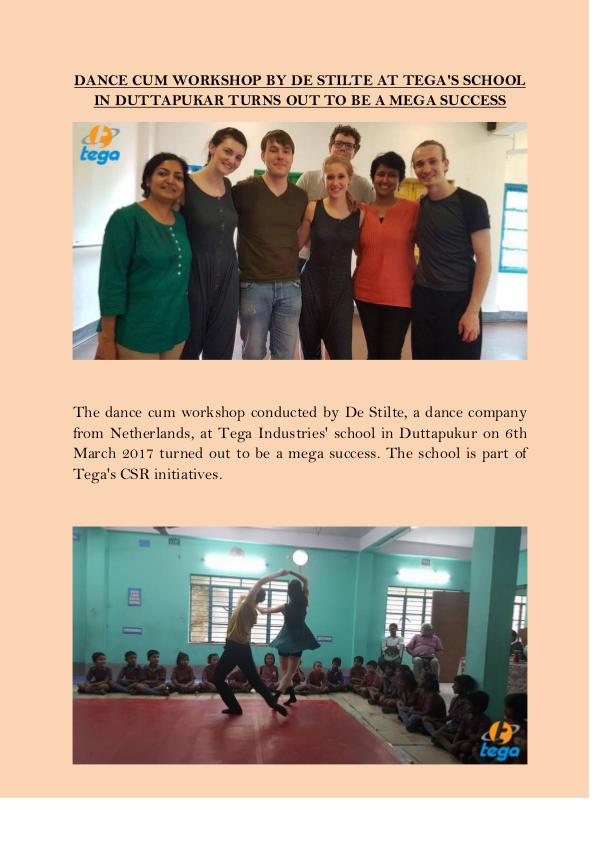 Dance Cum Workshop by De Stilte at Tega's School in Duttapukar Dance Cum Workshop by De Stilte at Tega's School