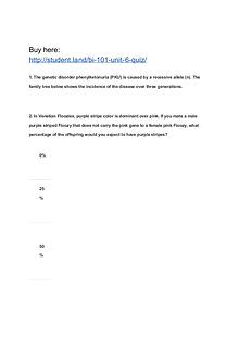 BI 101 Unit 6 Quiz