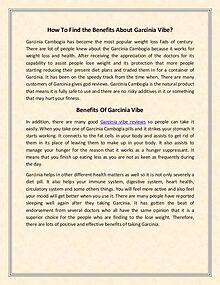 Garcinia vibe reviews