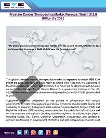 Prostate Cancer Therapeutics Market Size Worth $12.0 Billion By 2025