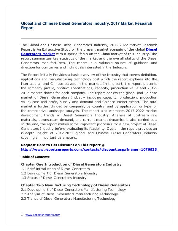 Diesel Generators Market Trends and 2022 Diesel Generators Industry Trends  2022