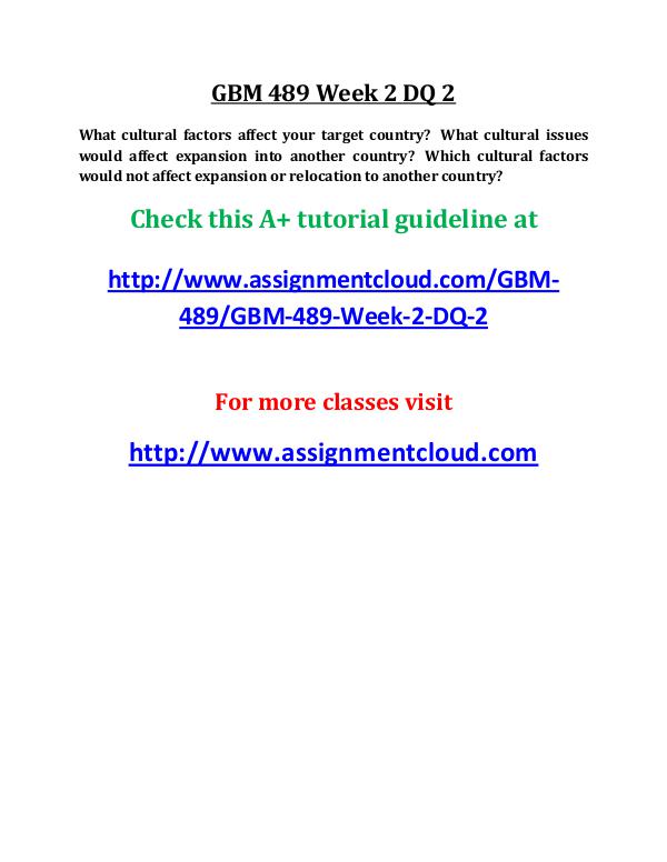 gbm 489 new,uop gbm 489 new,uop gbm 489 new complete course,uop gbm 4 GBM 489 Week 2 DQ 2