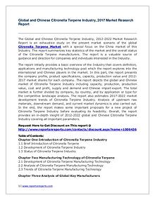 Citronella Terpene Industry 2022 Global Forecasts with a Focus on Chi