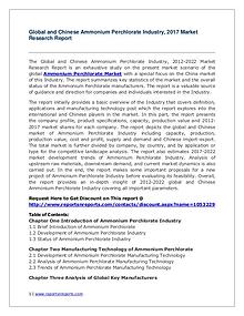 Ammonium Perchlorate Market Trends and 2022 Forecasts for Manufacture