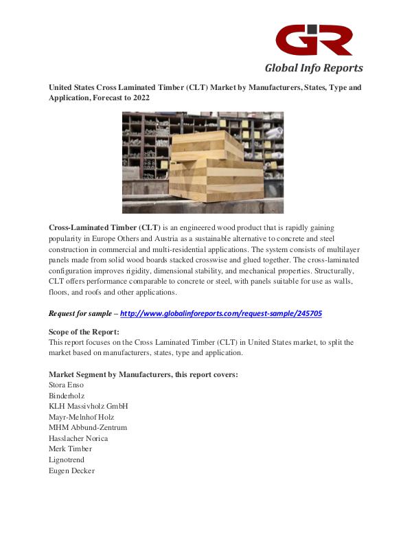 Cross Laminated Timber (CLT) Market :Stora Enso,  Binderholz Cross Laminated Timber (CLT) Market