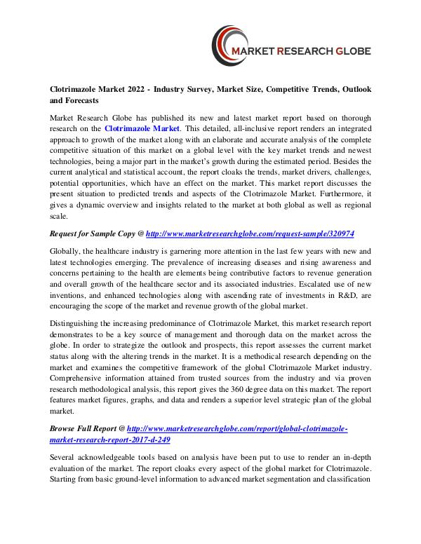 Clotrimazole Market Analysis- Size, Share, Growth, Industry Demand Clotrimazole Market