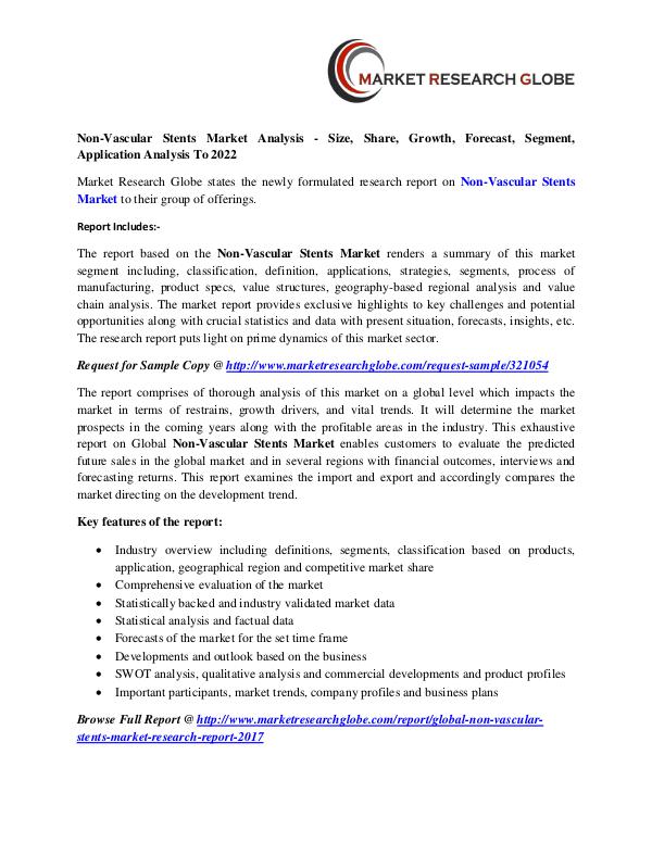 Non-Vascular Stents Market Analysis - Size, Share, Growth, Forecast Non-Vascular Stents Market