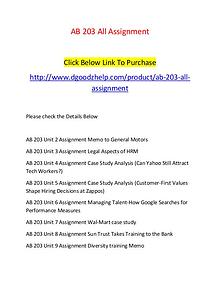 AB 203 All Assignment-Dgoodzhelp.com