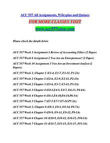 ACC 557 TUTOR Motivated Minds/acc557tutor.com