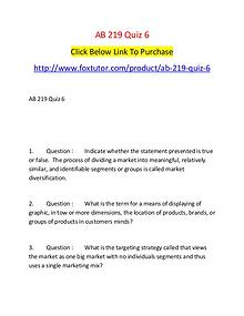 AB 219 Quiz 6