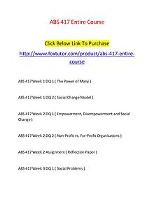 ABS 417 All Assignments