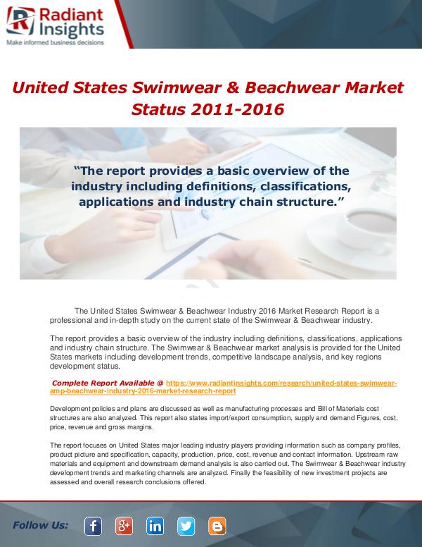 United States Swimwear & Beachwear Market Status 2