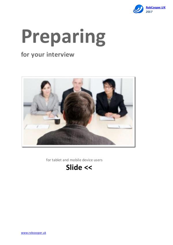 Preparing for your interview