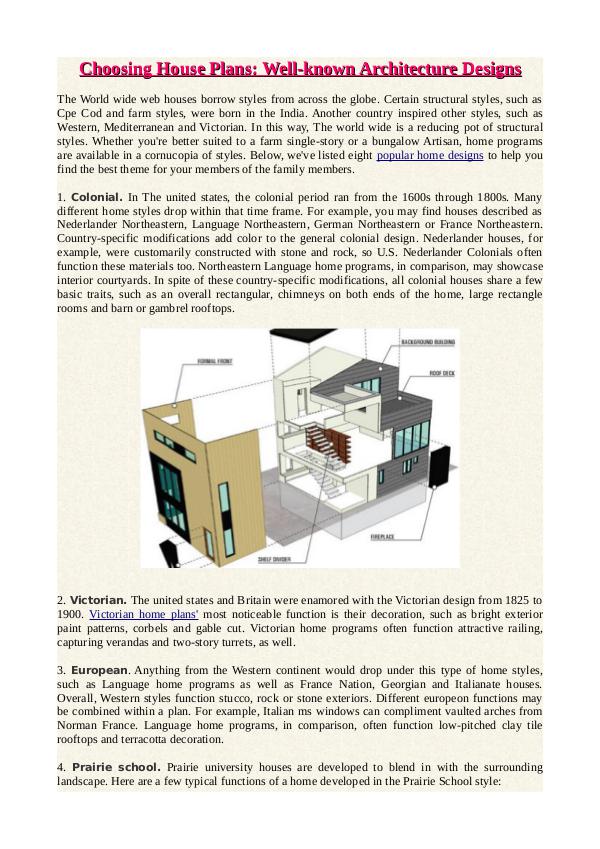 What Is A Contemporary or Modern Home Plans? Choosing House Plans: Well-known Architecture Desi