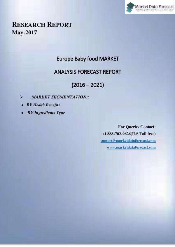 Europe Baby food market in a complicated way