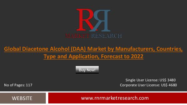 Latest Worldwide Diacetone Alcohol (DAA) Market 2017-2022 Diacetone Alcohol (DAA)