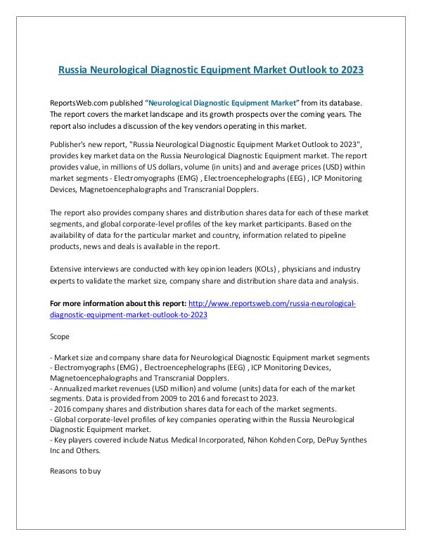 ReportsWeb- Russia Neurological Diagnostic Equipment Market Ou