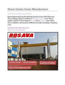 Gantry Crane Manufacturer