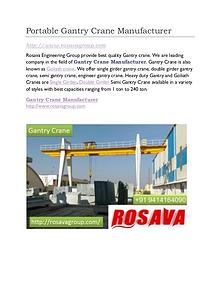 Gantry Crane Supplier