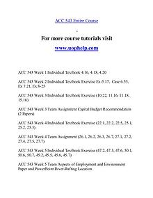 ACC 543 help A Guide to career/uophelp.com