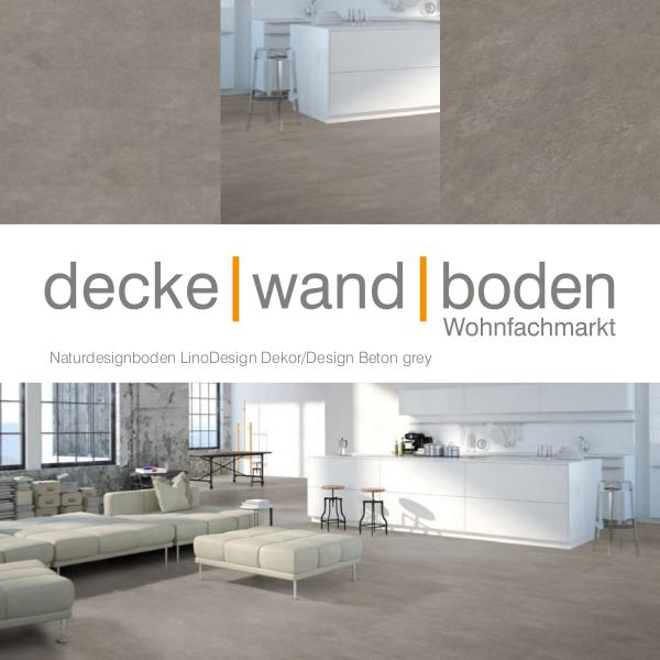 Corpet LinoDesign Linoleum Holz und Stein Designboden dwb Produktinformation LinoDesignStone Beton grey