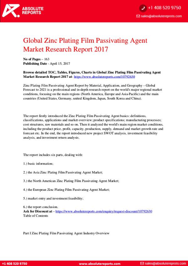 28-07-2017 Zinc-Plating-Film-Passivating-Agent-Market-Researc