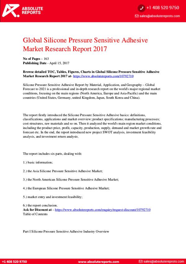 28-07-2017 Silicone-Pressure-Sensitive-Adhesive-Market-Resear