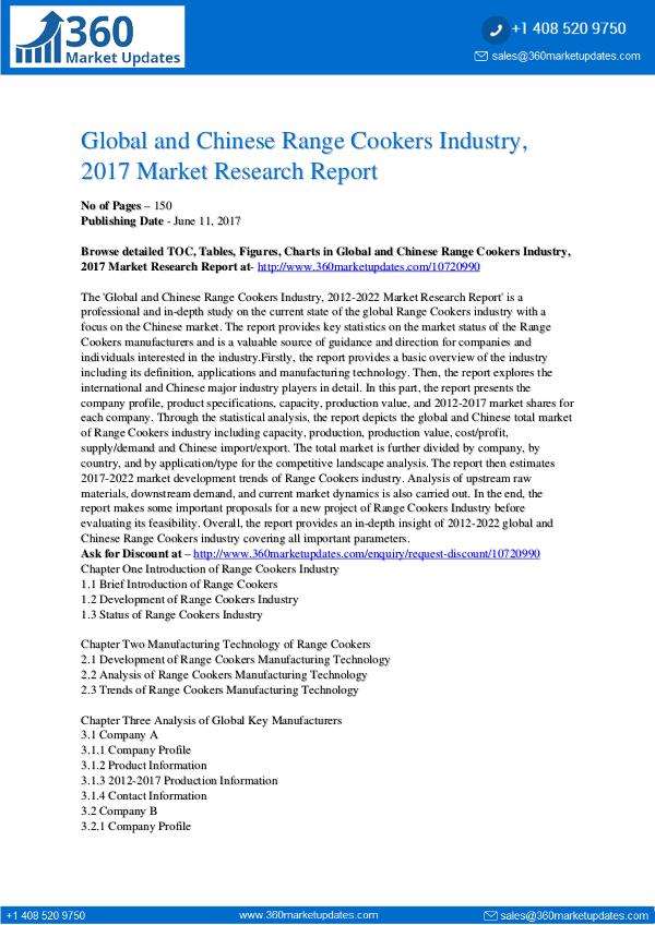 23-06-2017 Range-Cookers-Industry-2017-Market-Research-Report