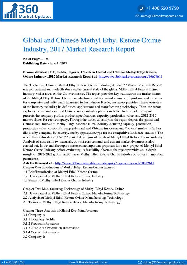 27-06-2017 Methyl-Ethyl-Ketone-Oxime-Industry-2017-Market-Res