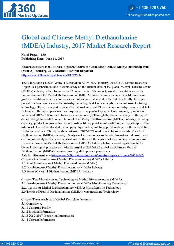 27-06-2017 Methyl-Diethanolamine-MDEA-Industry-2017-Market-Re