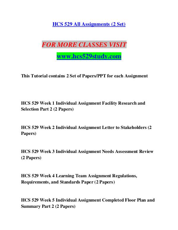 HCS 529 STUDY Let's Do This /hcs529study.com HCS 529 STUDY Let's Do This /hcs529study.com