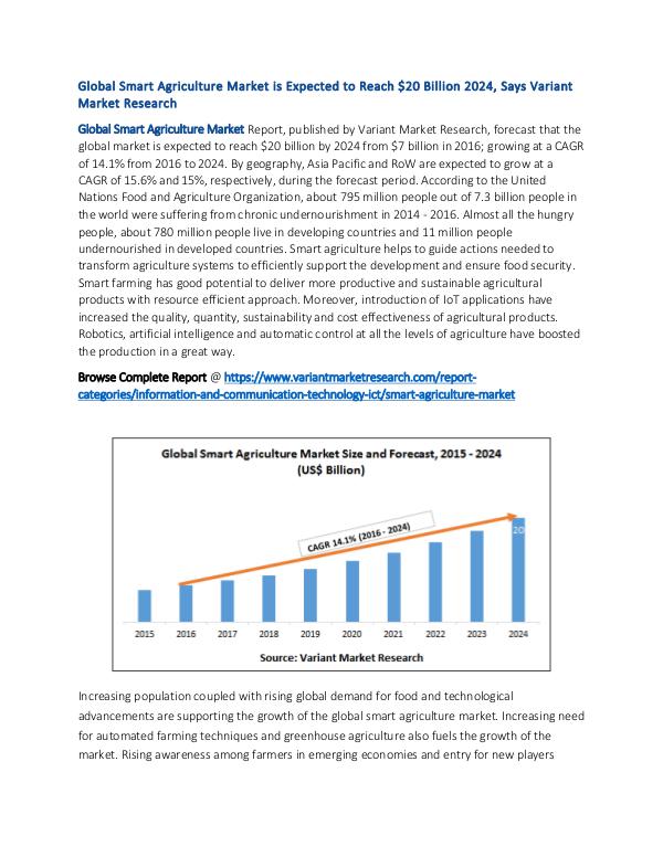 Connected Living Room Market Global Scenario, Market Size, Outlook, Global Smart Agriculture Market