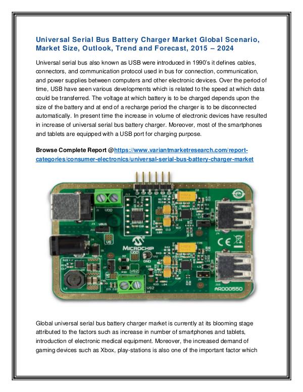 Universal Serial Bus Battery Charger Market