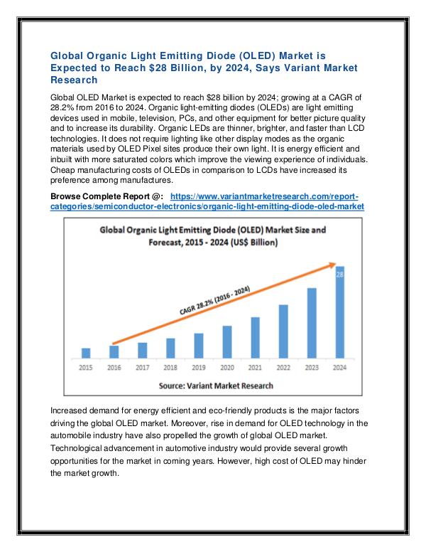 Global Organic Light Emitting Diode Market