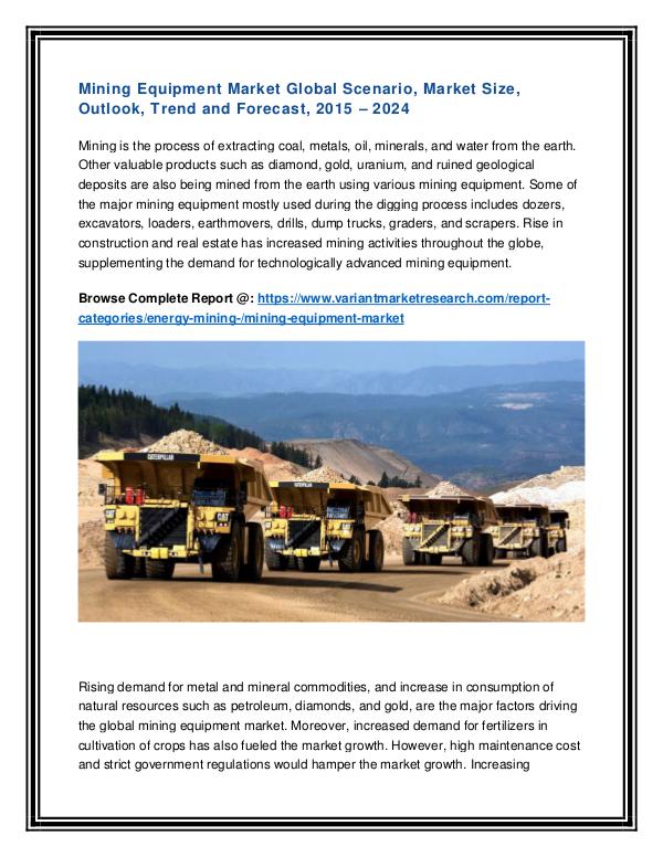 Mining Equipment Market