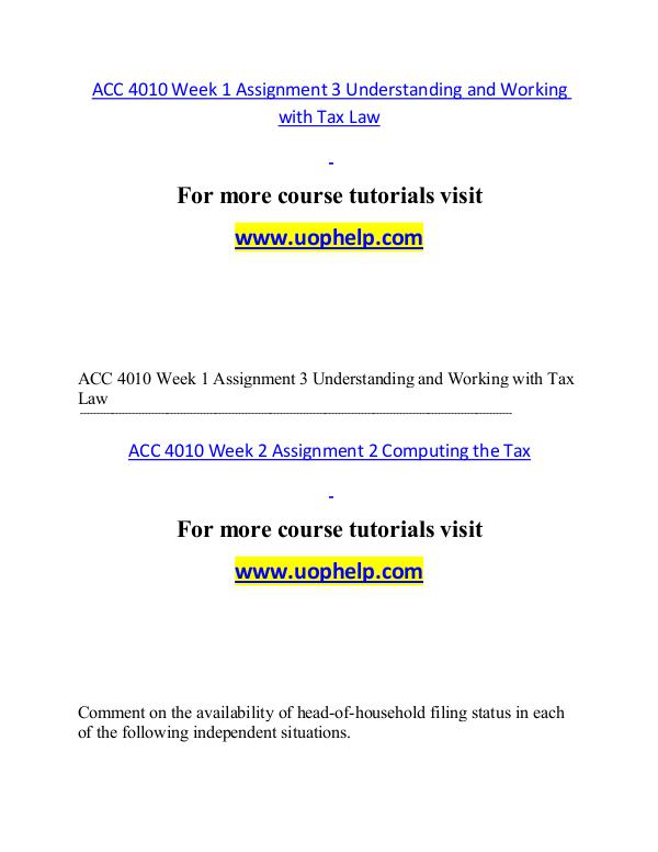 ACC 4010 help A Guide to career/uophelp.com ACC 4010 help A Guide to career/uophelp.com