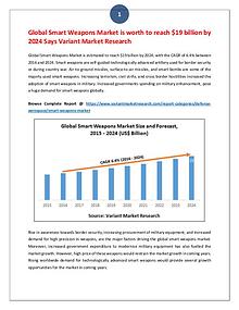 Global Smart Weapons Market is estimated to reach $19 billion by 2024