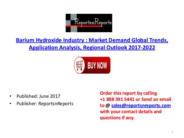 Barium Hydroxide Market Global Industry Trends, Share, Size and 2022 Barium Hydroxide  PDF  DOC 2.( 13 JUNE)