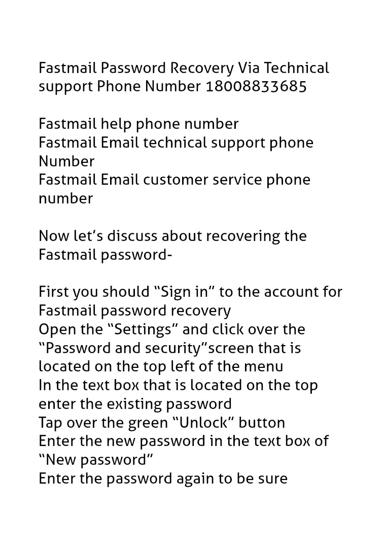 Fastmail Password Recovery 18002520044 Technical support Phone Number Fastmail Troubleshooting