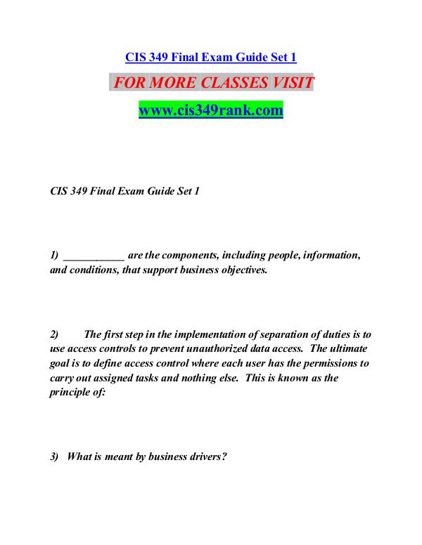 CIS 349 RANK Great Stories/cis349rank.com CIS 349 RANK Great Stories/cis349rank.com