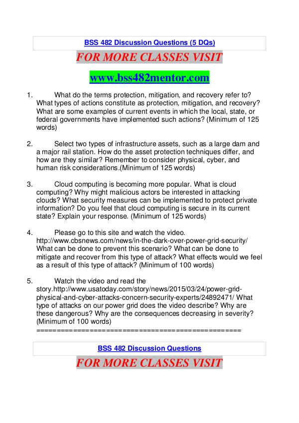 BSS 482 MENTOR Keep Learning /bss482mentor.com BSS 482 MENTOR Keep Learning /bss482mentor.com