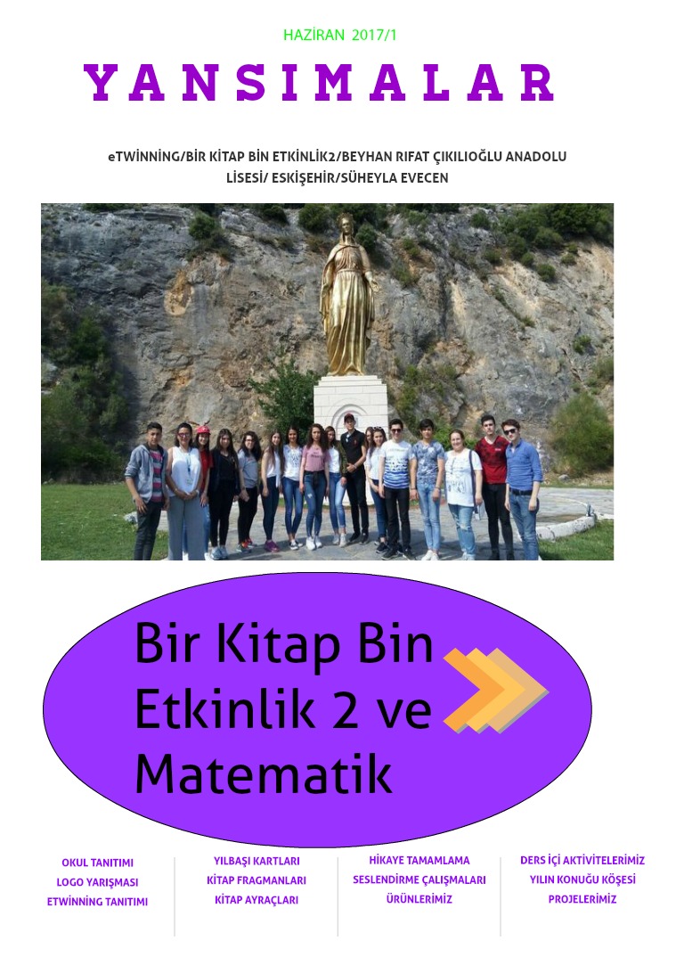 yansımalar BİR KİTAP BİN ETKİNLİK 2/ ETWİNNİNG PROJECT