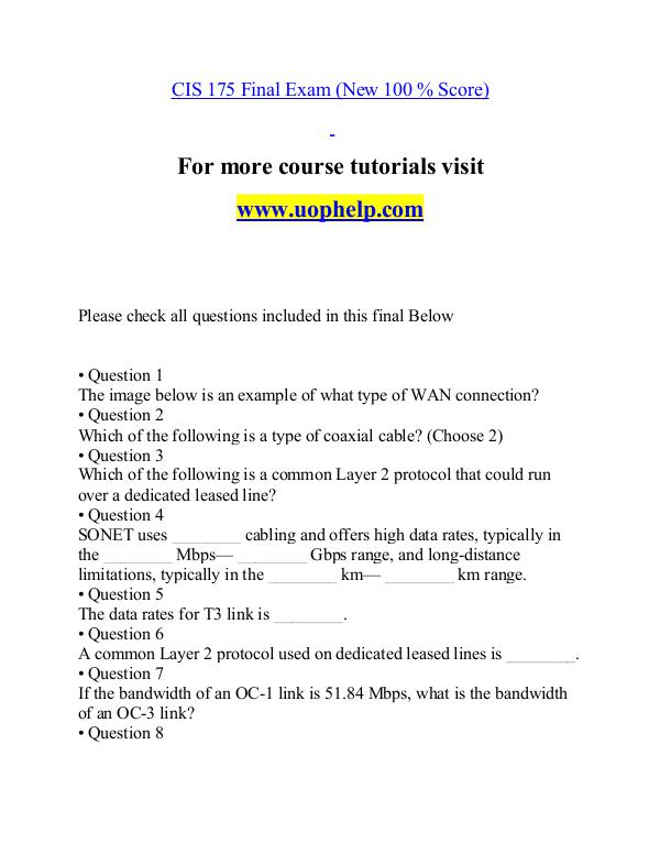 CIS 175 help Making Decisions/uophelp.com CIS 175 help Making Decisions/uophelp.com