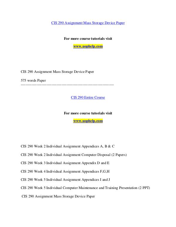 CIS 290 help Making Decisions/uophelp.com CIS 290 help Making Decisions/uophelp.com