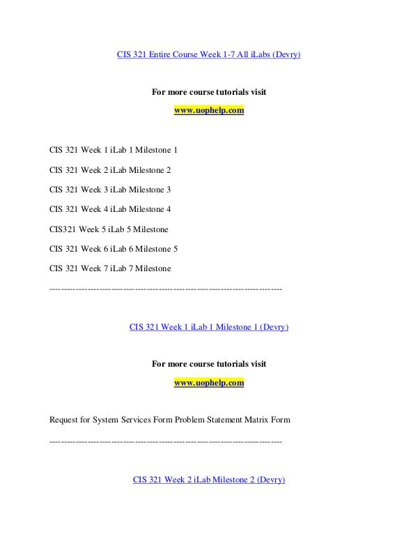 CIS 321 help Making Decisions/uophelp.com CIS 321 help Making Decisions/uophelp.com