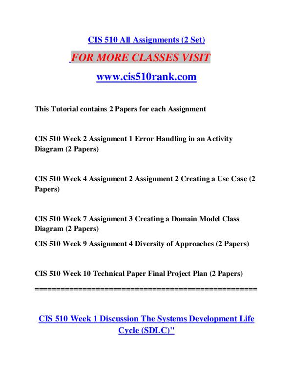 CIS 510 RANK  Great Stories/Cis510rank.com CIS 510 RANK  Great Stories/Cis510rank.com