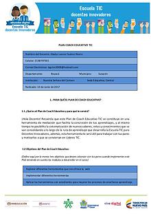 PLAN COACH EDUCATIVO TIC