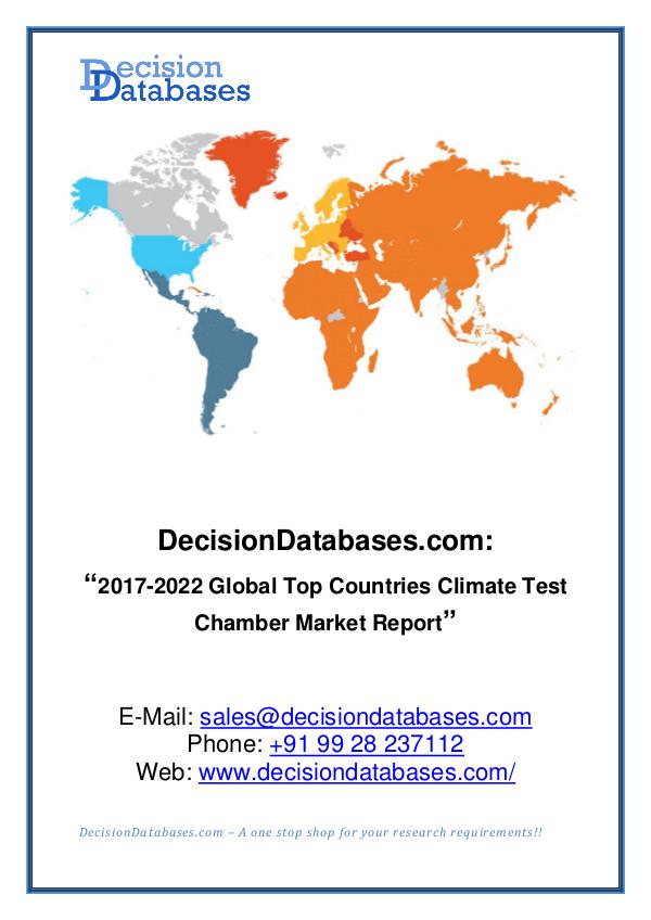 Market Report Global Climate Test Chamber Market Report 2017